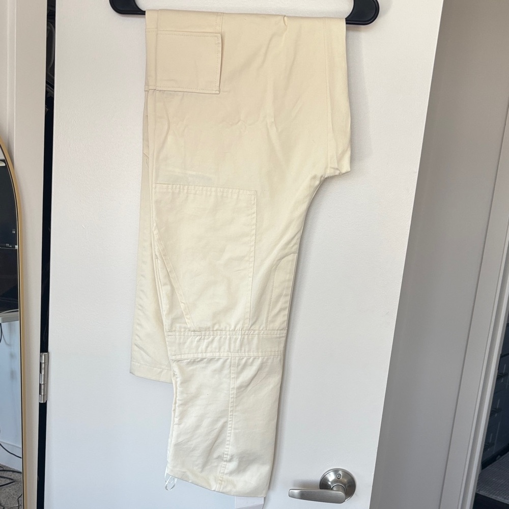 Zara Cream Cargo Jumpsuit